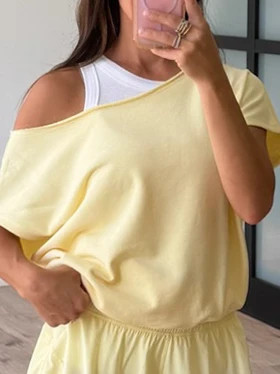 Breeze Terry Knit Top | Lemon | Shop Talulah