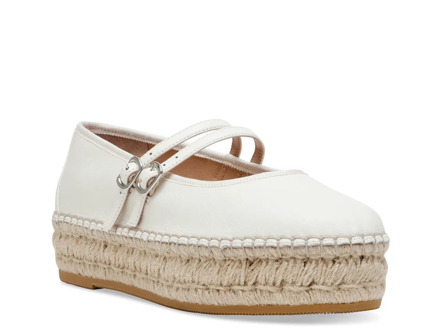 Steve Madden Brinn Platform Espadrille SlipOn | Women's | Bone Leather | Size 8.5 | Slip-Ons | Espadrille | Mary Jane | Platform | DSW