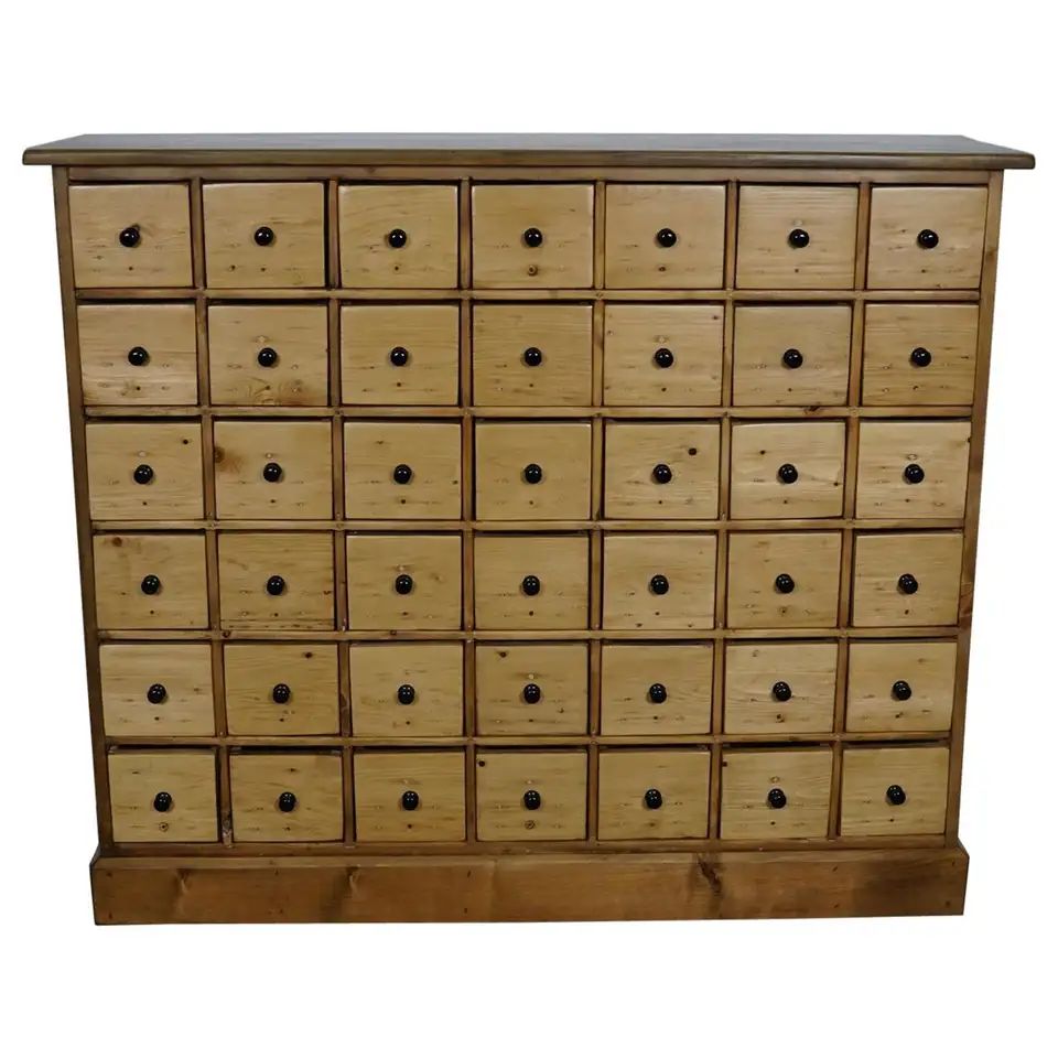 Vintage Dutch Pine Apothecary Cabinet, 1950s | 1stDibs