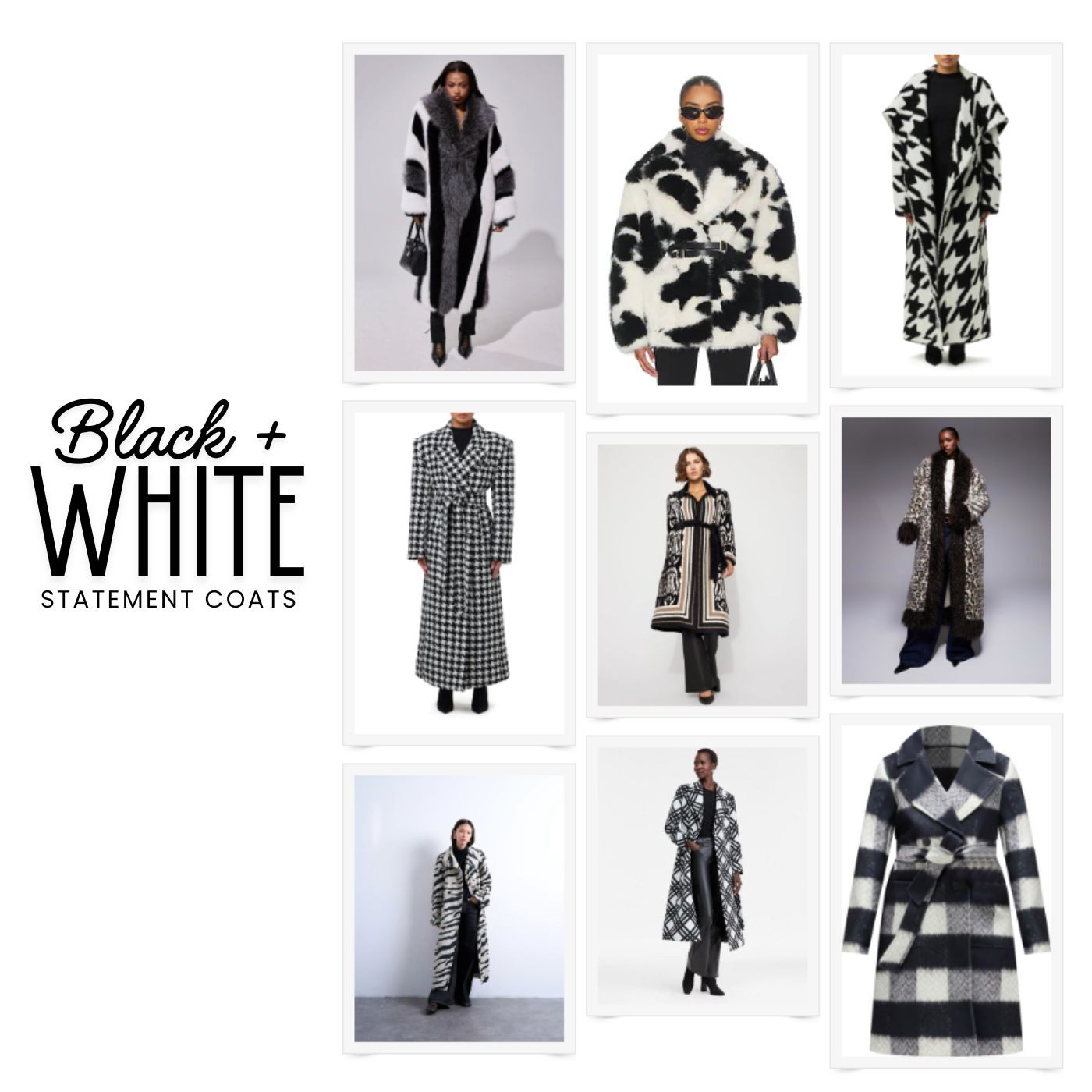 a black and white statement coat topper adds the perfect pop to any outfit!  

 #LTKootd #LTKSeasonal #LTKWorkwear