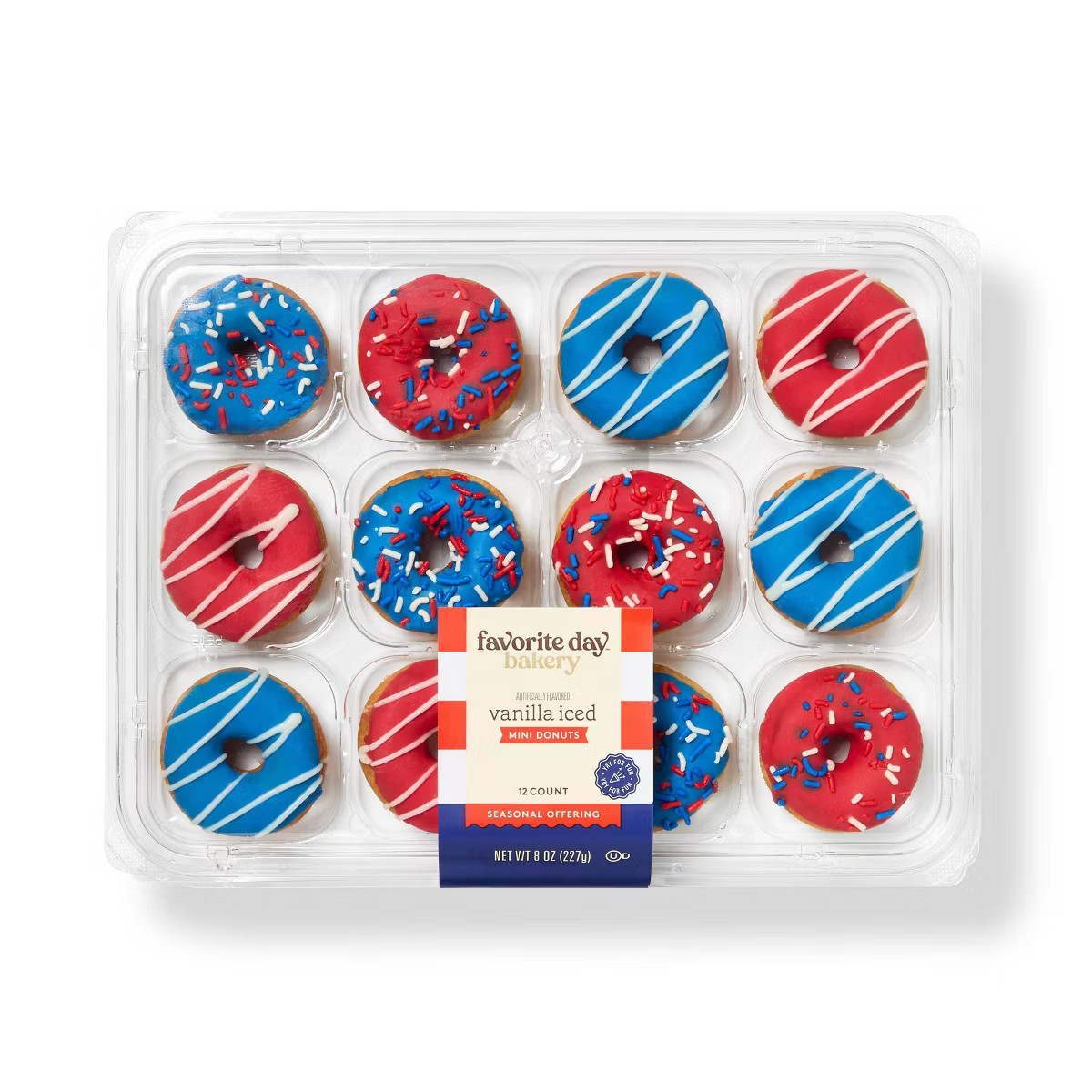 Patriotic Mini Donuts - 8oz/12ct - Favorite Day™ | Target