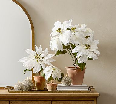 Faux Potted Poinsettias | Pottery Barn (US)