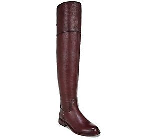 Franco Sarto Leather Over-The-Knee Boots - Haleen | QVC