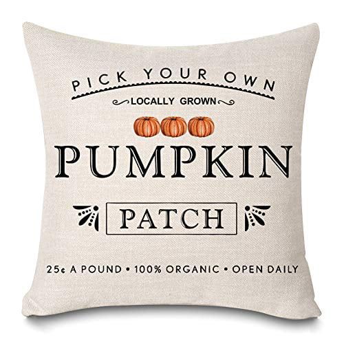 Kithomer Kithomer Fall Pumpkin Patch Throw Pillow Covers Autumn Harvest Pillow Case 18 x 18 Inch ... | Walmart (US)