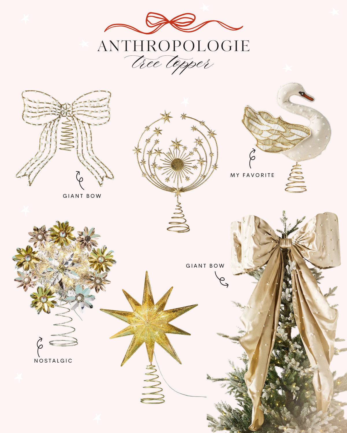 Anthropologie Christmas Tree Toppers 

 

#LTKSeasonal #LTKHome #LTKFindsUnder100