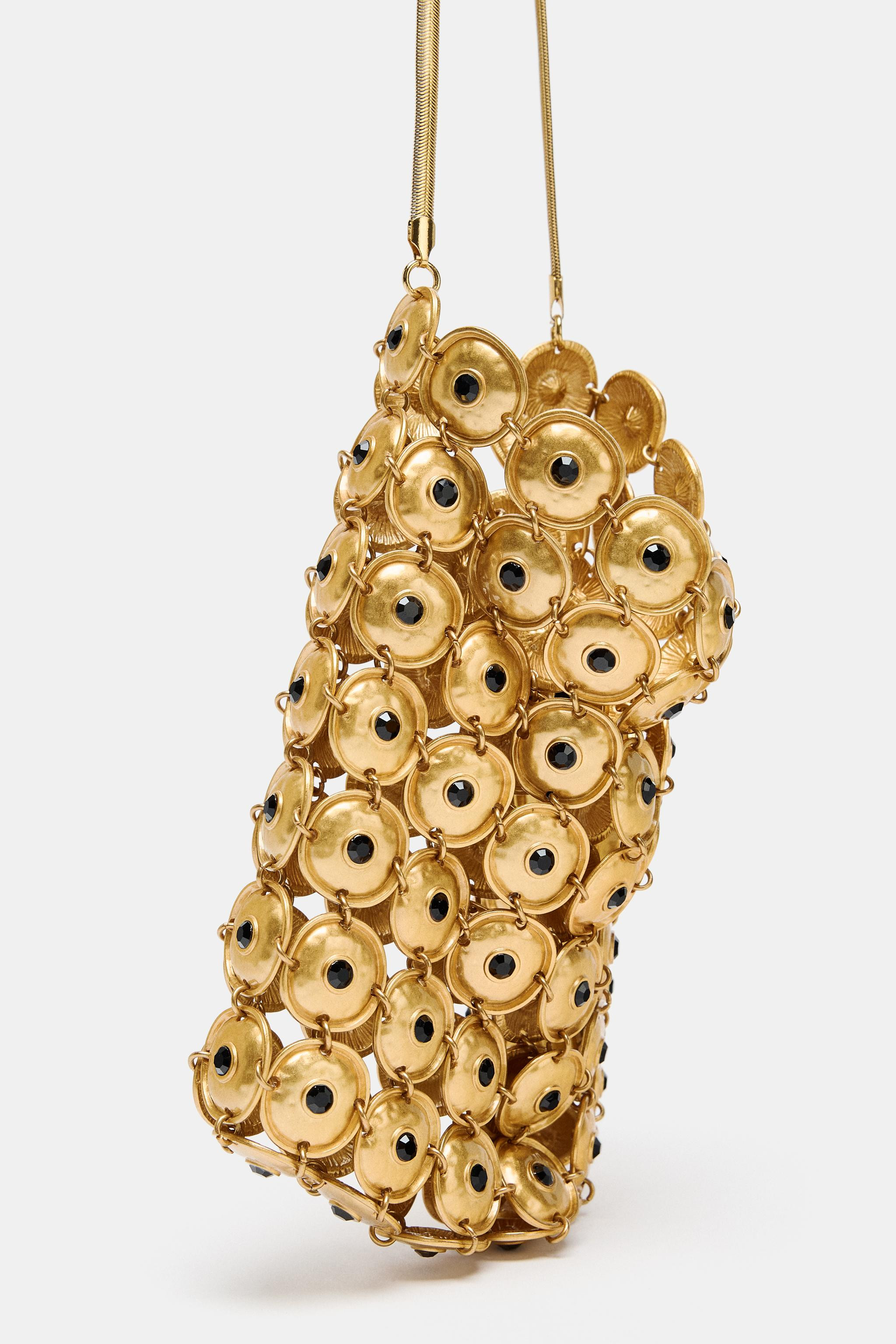 METAL APPLIQUÉ BUCKET BAG | Zara US