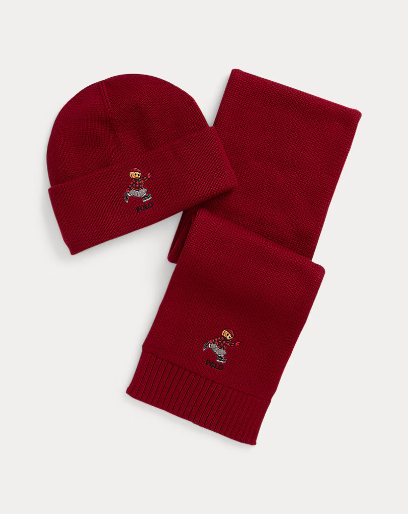 Polo Bear Cotton Hat & Scarf Set | Ralph Lauren (UK)