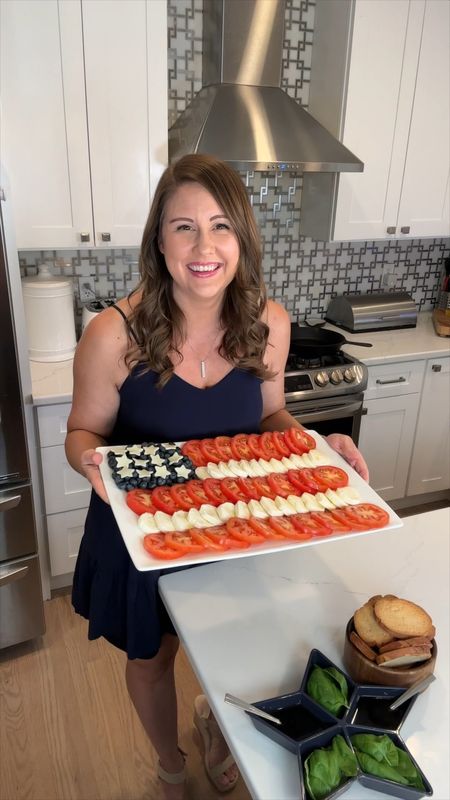 🇺🇸 This American Flag Caprese Salad is perfect for Memorial Day & 4th of July.  It’s simple to throw together and always a crowd pleaser. ❤️ 🤍 💙 #AmericanFlagCapreseSalad #MemorialDay #MemorialDayFood #SummerParty #4thofJuly #4thofJulyParty 

#LTKParties #LTKSeasonal #LTKFamily