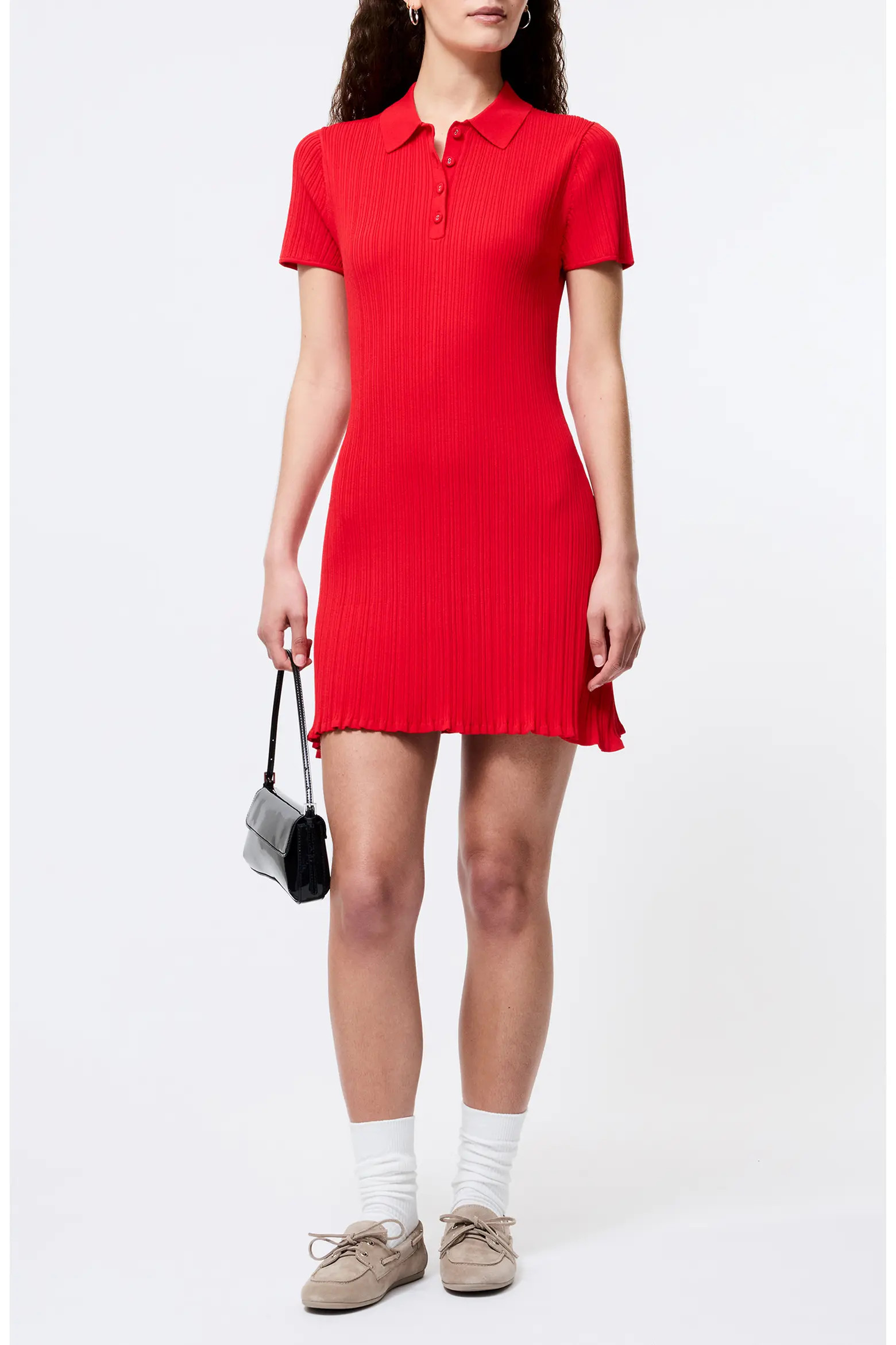 Crinkle Knit Polo Minidress (Women) | Nordstrom | Nordstrom