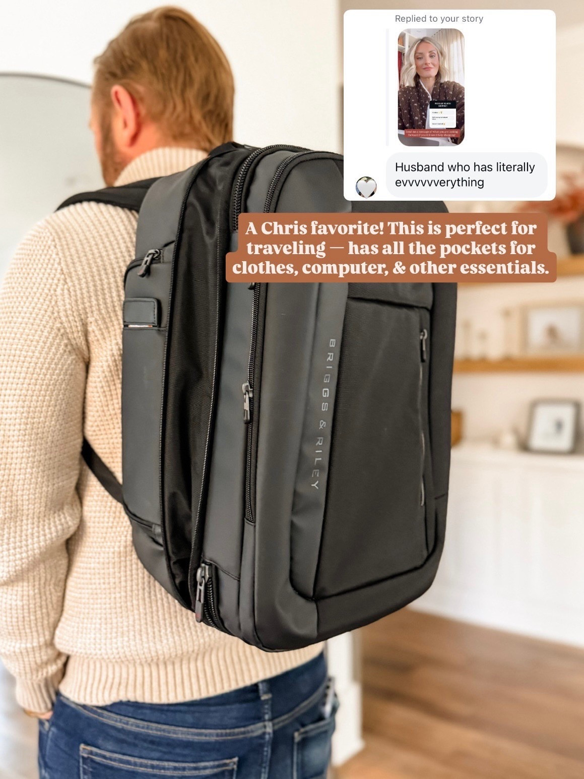 This travel backpack has so many pockets & it’s also convertible! There are also other sizes to choose from!

Loverly Grey, men’s gift guide, men’s gift ideas, travel backpack, travel essentials 

#LTKGiftGuide #LTKHoliday #LTKTravel