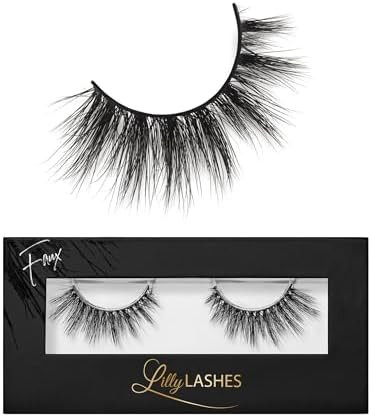 Lilly Lashes 3D Miami Flare Faux Mink Strip Eyelashes, False Eyelashes Dramatic Look, Reusable Fa... | Amazon (US)