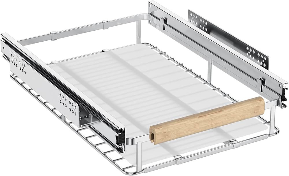 FESDOS Expandable Pull Out Cabinet Organizer Heavy Duty Under Sink Storage Basket Slide Out Cabin... | Amazon (US)