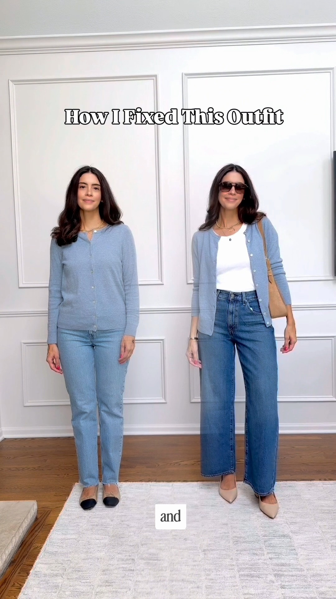 A simple outfit fix that made such a difference! I swapped the skinny jeans for a more relaxed fit, added a white tank and finished the look with pointed flats + accessories.

Jeans are TTS — I’m wearing size 27 with the 29” inseam.
Tank: size Small
Cardigan: size Small
Pointed flats: I linked similar options 🤍

#LTKgrwm #LTKSeasonal #LTKOver40