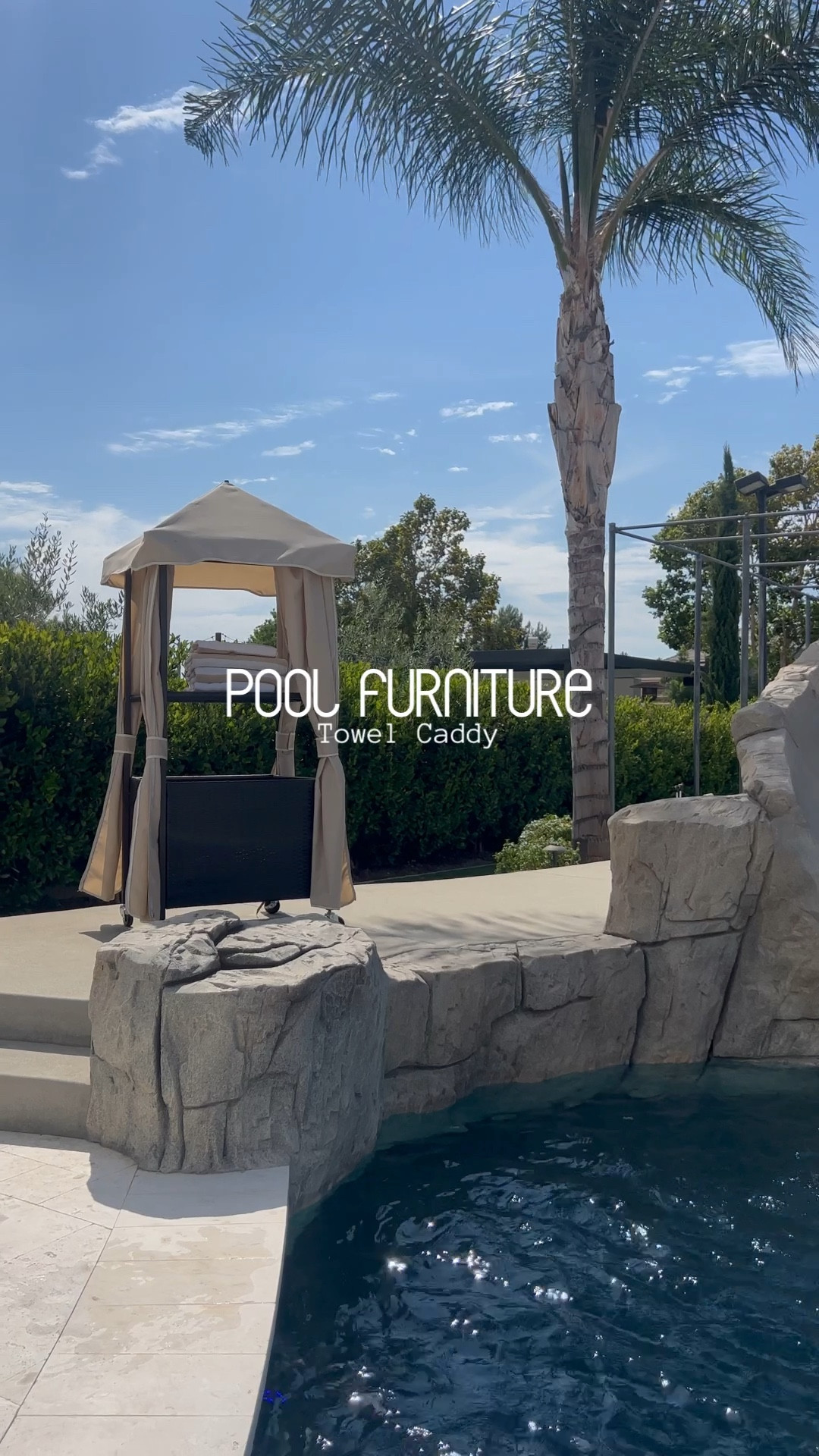 This has been so great this summer, and looks cute too! I use the top shelf for clean towels, and the bottom portion for hiding pool toys. You could use the bottom as a towel hamper too.

#LTKhome #LTKswim #LTKSeasonal