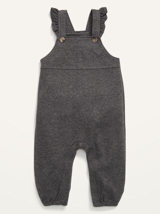 Unisex Cozy-Knit Ruffle-Strap Overalls for Baby | Old Navy (US)