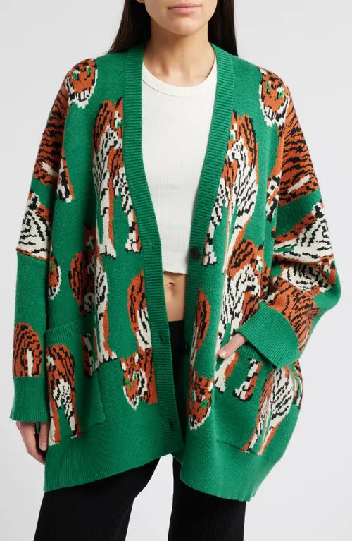 Dressed in Lala Tiger Tales Oversize Cardigan at Nordstrom, Size Large | Nordstrom