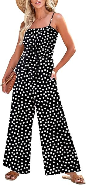 Dokotoo Jumpsuits for Women 2025 Summer Floral Rompers Overalls with Pockets | Amazon (US)