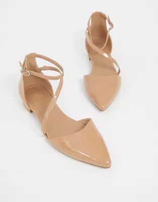 ASOS DESIGN Lifetime pointed ballet flats in beige | ASOS | ASOS US