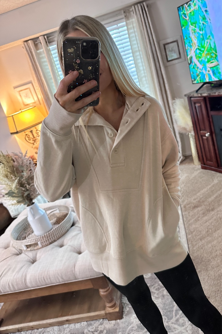 Walmart has so many cute and comfy Fall clothes out right now!! Love this $18 placket pullover! I sized up one (wearing a small) Definitely going to grab a few more colors!





#walmart #walmartfashion #walmartstyle #walmartfinds #walmarttryon #walmartoutfitidea #falloutfitidea #comfyoutfitidea #sweatshirt #oversizedsweatshirt #fallfashion #falltryon #timeandtru #fallarrivals #pullovers

#LTKunder50 #LTKunder100 #LTKstyletip