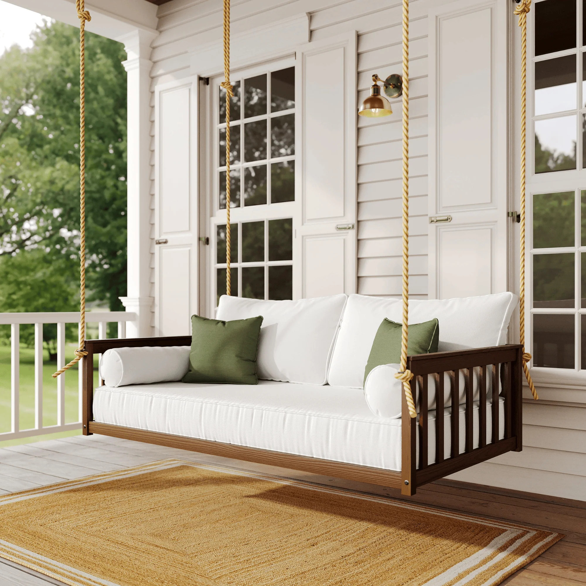 Keystone Amish Co. Columbus Daybed Porch Swing | The Porch Swing Company