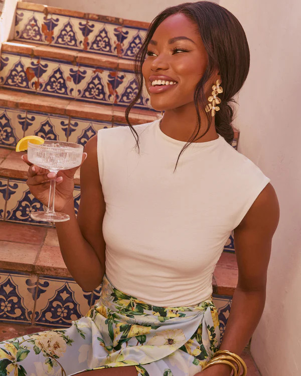 Dylan Cropped Mock Neck Top | VICI