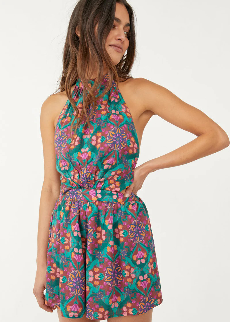 Coral Tides Romper - Wine Combo | Alice & Wonder