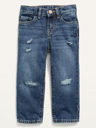 Unisex Slouchy Straight Ripped Non-Stretch Jeans for Toddler | Old Navy (US)