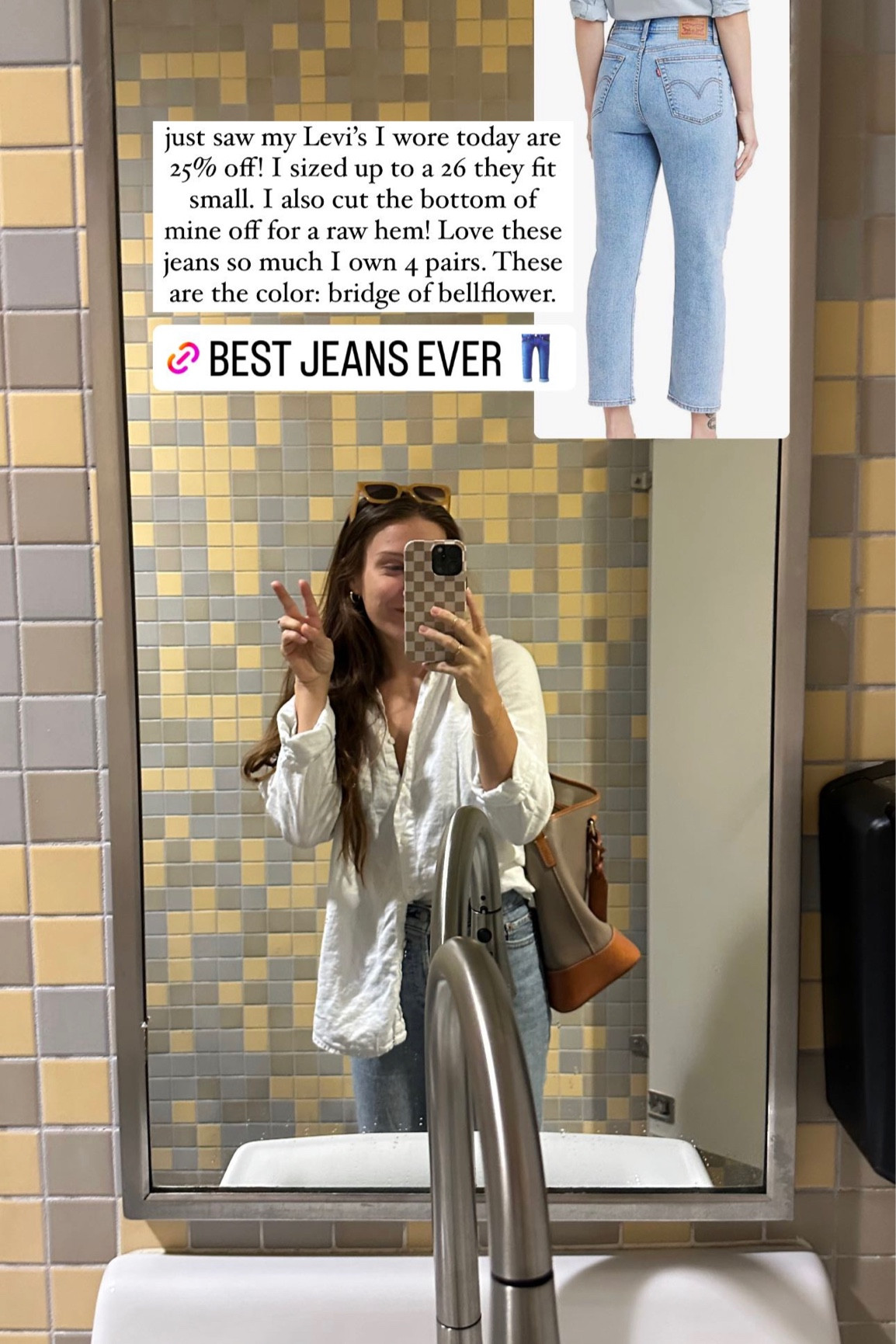 just saw my Levi's I wore today are 25% off! I sized up to a 26 they fit small. I also cut the bottom of mine off for a raw hem! Love these jeans so much I own 4 pairs. These are the color: bridge of bellflower.

#LTKsalealert #LTKfindsunder100