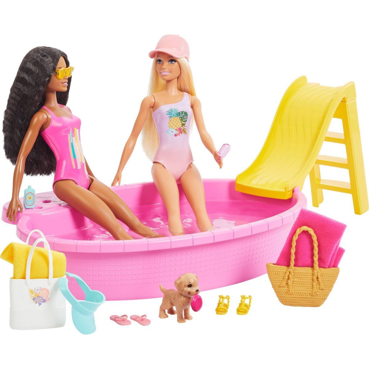 Two Barbie Dolls with Pool, Clothes and Barbie Car (Target Exclusive) | Target
