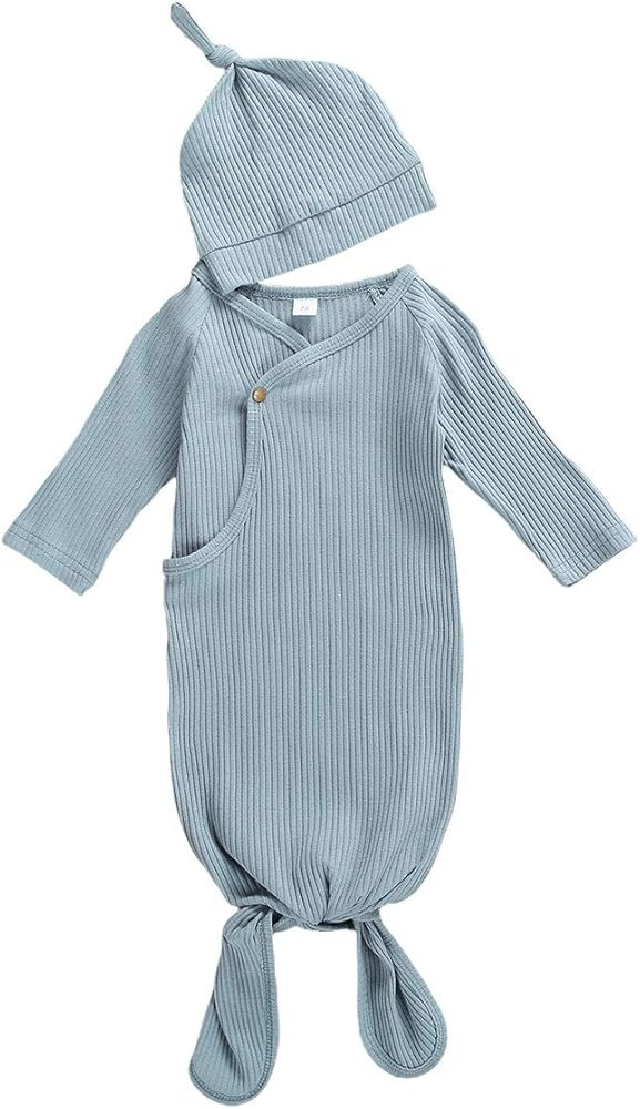Newborn Infant Baby Girl Boy Gowns Sleeping Bag Pajamas Coming Home Outfits Swaddle Blanket Cotton N | Amazon (US)