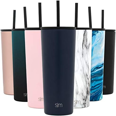 Amazon.com: Simple Modern Insulated Tumbler Cup with Straw Lid and Flip Lid | Reusable Stainless ... | Amazon (US)