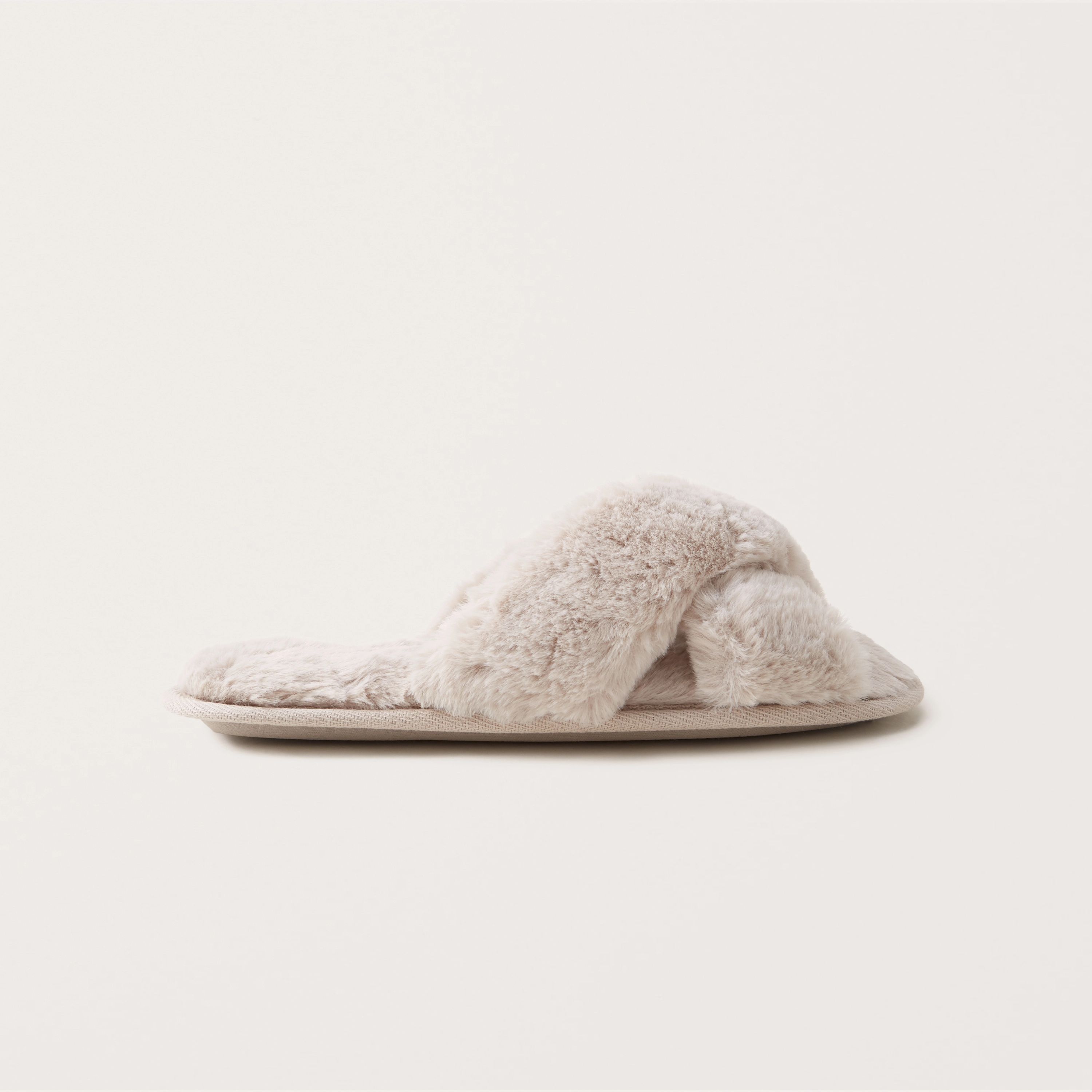 Faux Fur Slide Slippers | Abercrombie & Fitch (US)