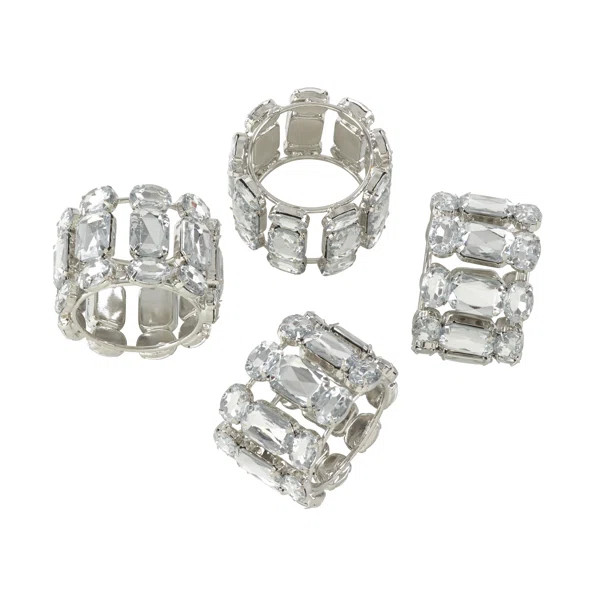 Jeweled Gem Glam Bling Napkin Ring (Set of 4) | Wayfair North America