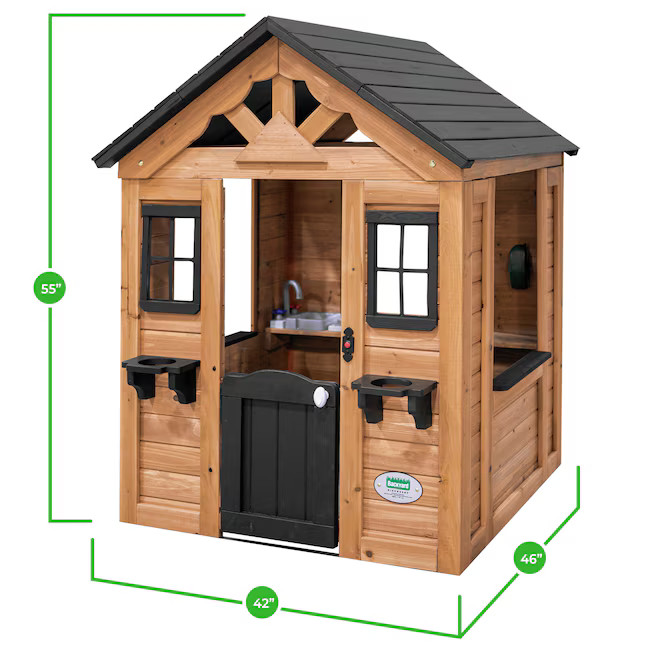 Backyard Discovery Sweetwater Playhouse Outdoor Wood Playhouse | Lowe's