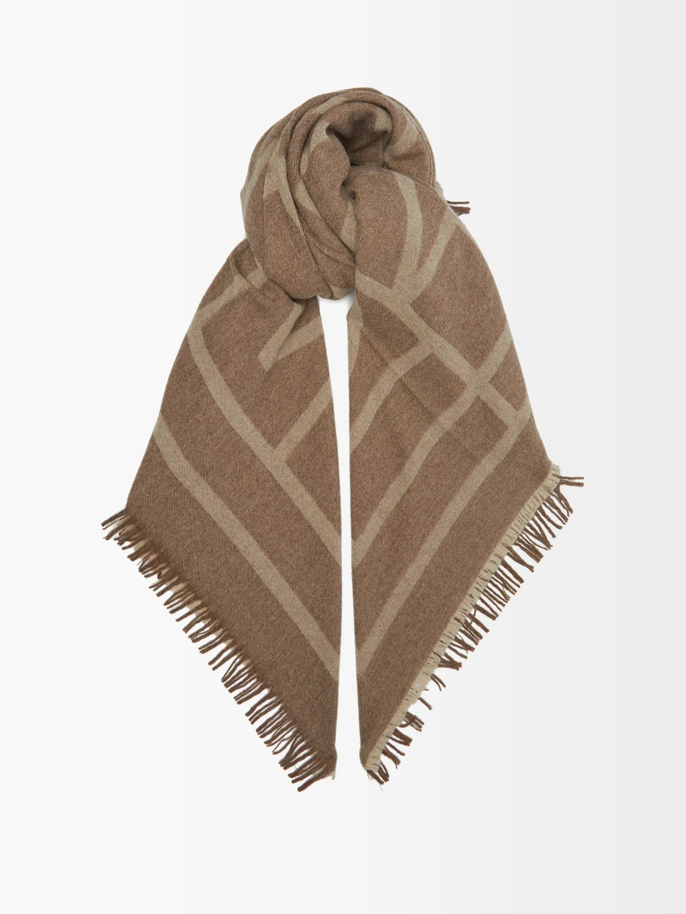 Monogram-print wool-blend scarf | Matches (US)