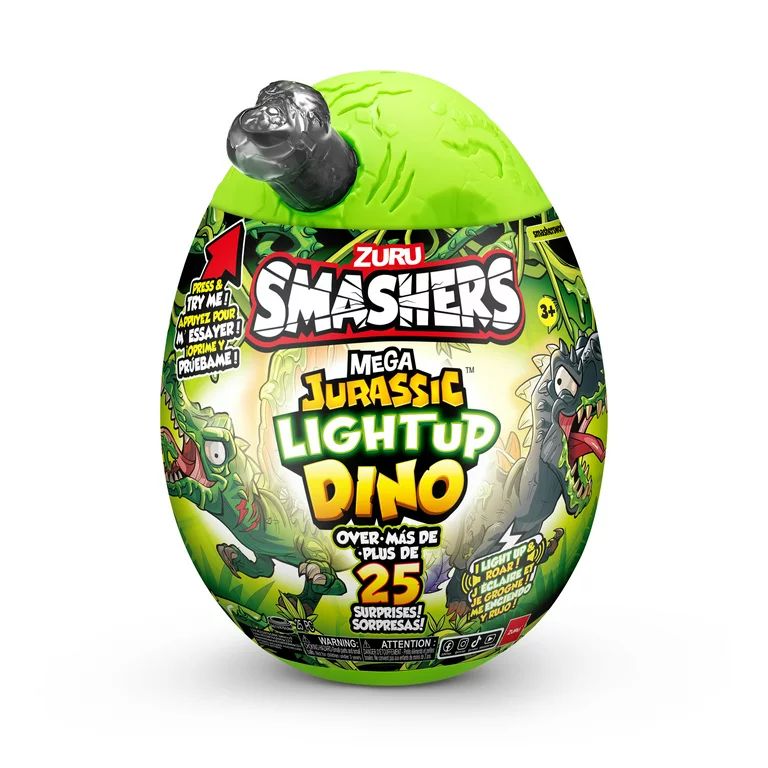 Smashers Mega Jurassic Light up Dino Egg by ZURU T-Rex or Spino Dinosaur Toy for Child 3 Years an... | Walmart (US)