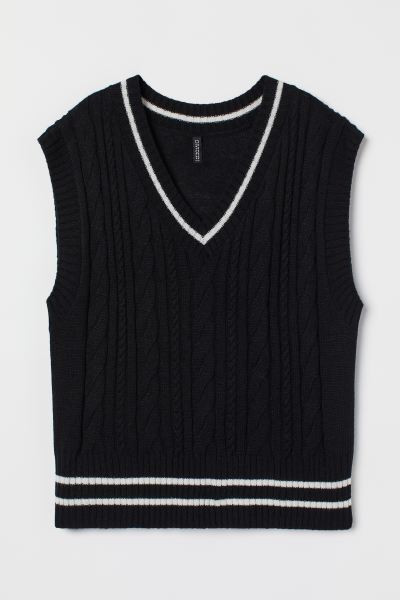 Cable-knit Sweater Vest | H&M (US + CA)
