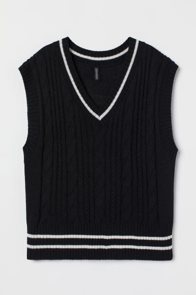 Cable-knit Sweater Vest | H&M (US)