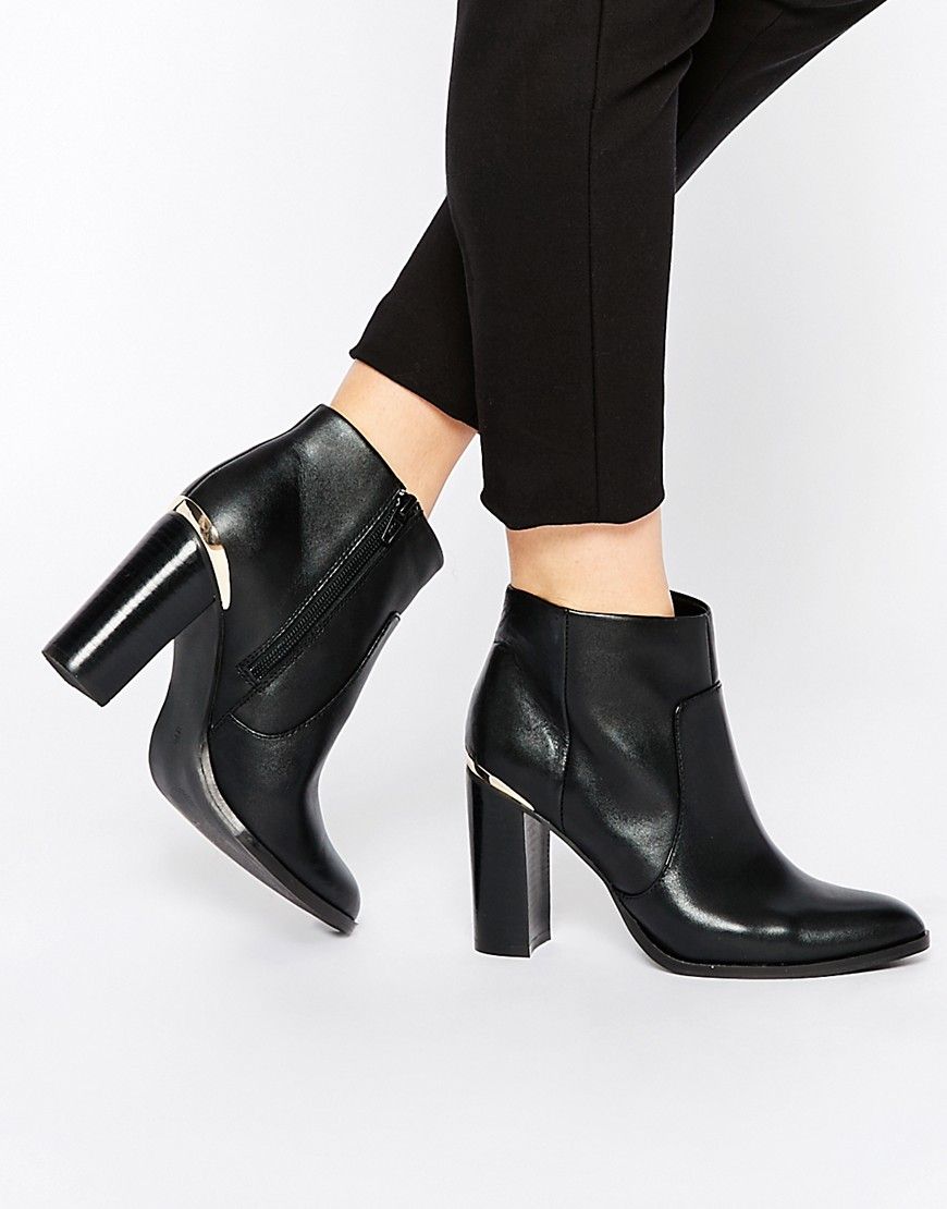 River Island Gold Trim Ankle Boot | ASOS UK