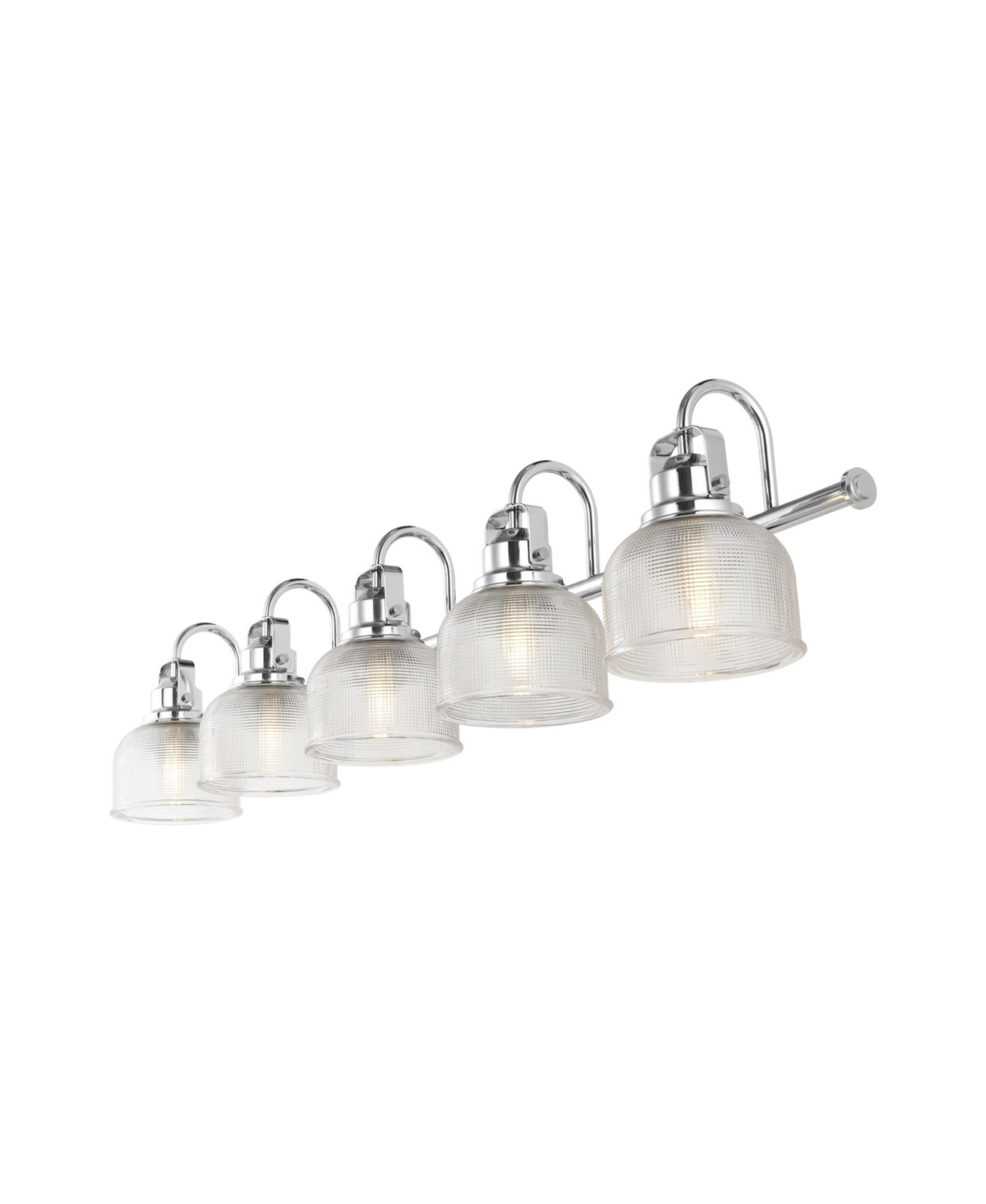 Jonathan Y Virginia 42.75" 5-Light Metal/Glass Led Vanity Light, Chrome - Chrome | Macy's