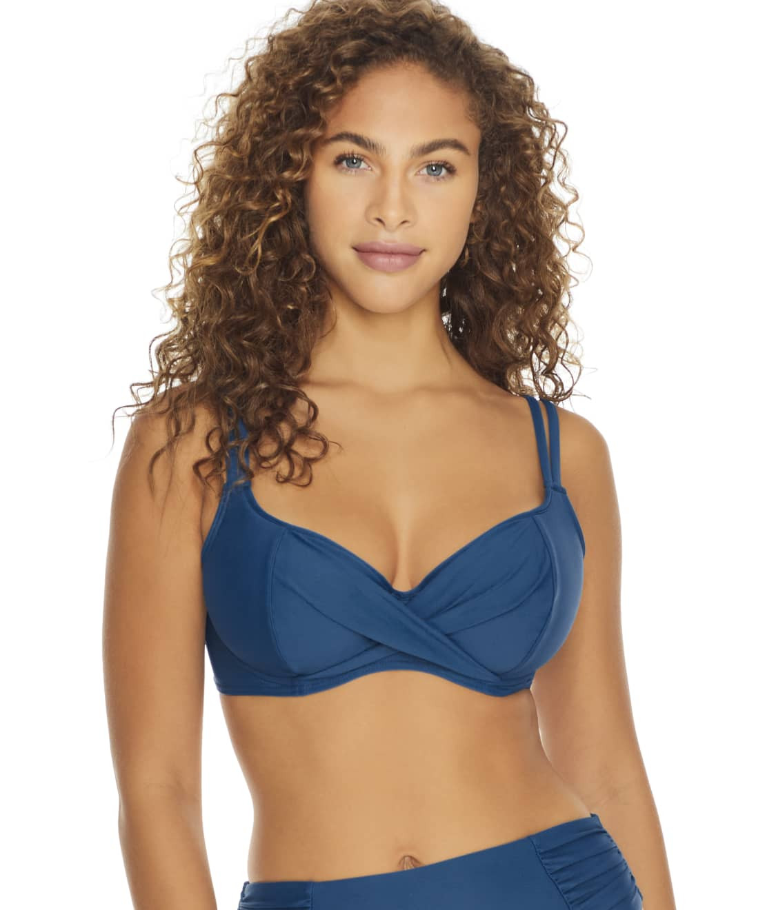Deep Ocean Wrap Bikini Top | Bare Necessities