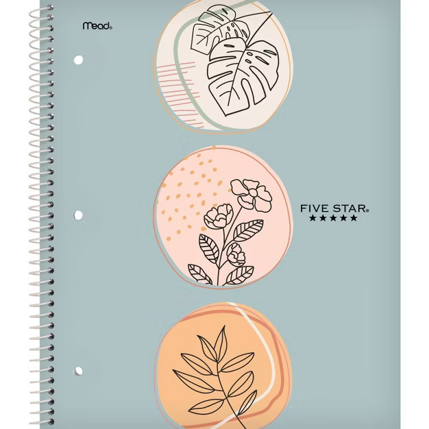 Five Star College Ruled 1 Subject Artisan Spiral Notebook Trio | Target
