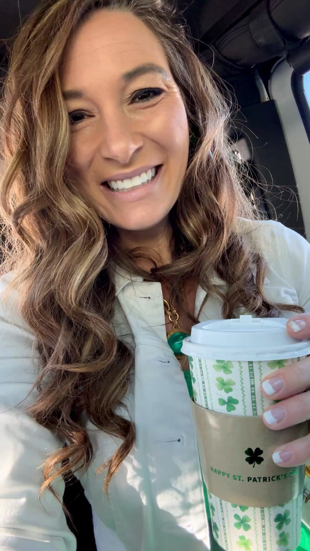 Happy St. Patrick’s Day!!!! ￼ It’s a chilly morning and a busy day ahead so I’ve got my favorite dark chocolate ￼ hot cocoa in a fun festive holiday to go cup a cute St. Patrick’s Day outfit and I am ready to attack the day

#LTKootd #LTKdayinmylife #LTKSeasonal
