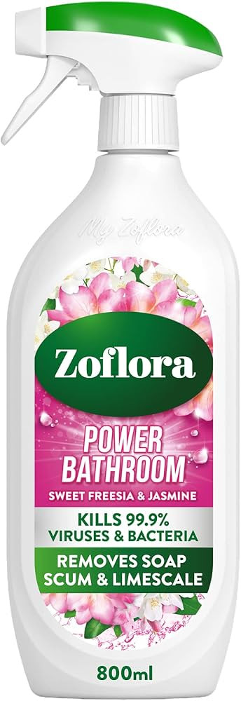 Zoflora Sweet Freesia & Jasmine Power Bathroom Cleaner, Removes Soap Scum, Limescale Remover & Pr... | Amazon (UK)