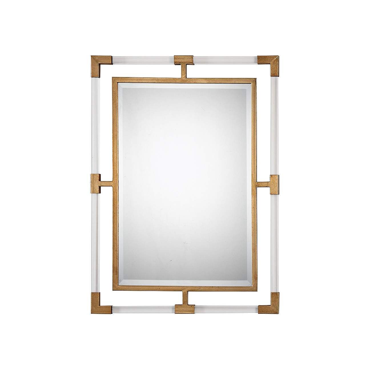 Uttermost Balkan Gold 28" x 37 3/4" Modern Luxe Wall Mirror | Lamps Plus