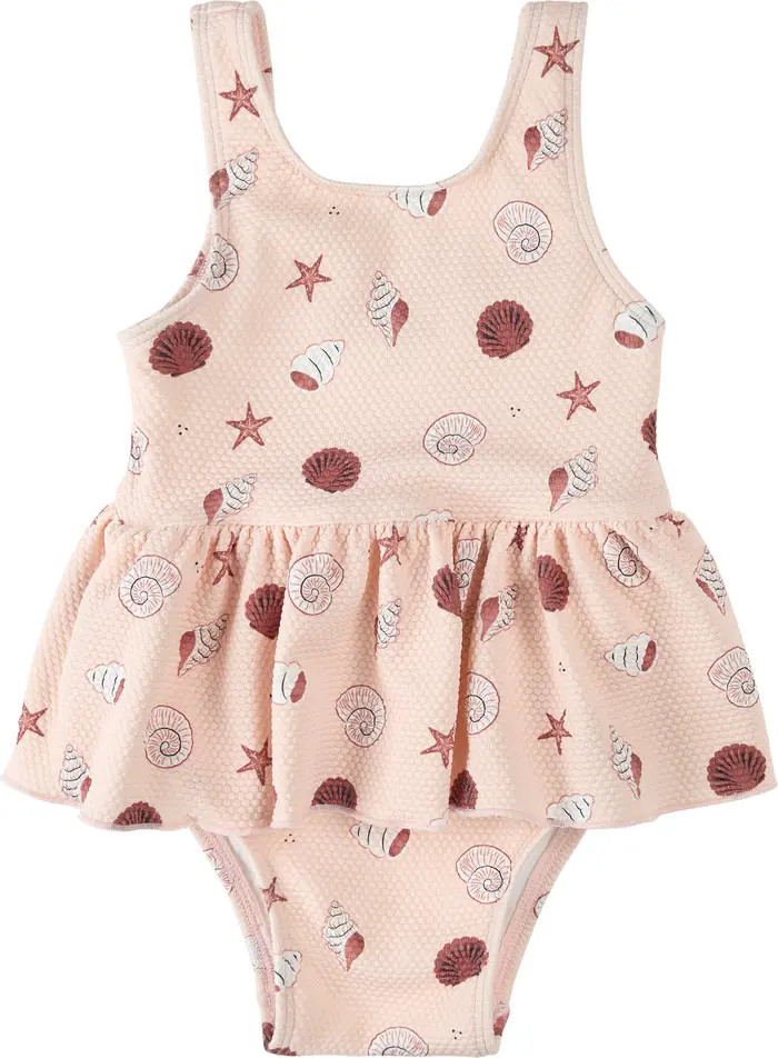 Shell Print Skirted One-Piece Swimsuit | Nordstrom