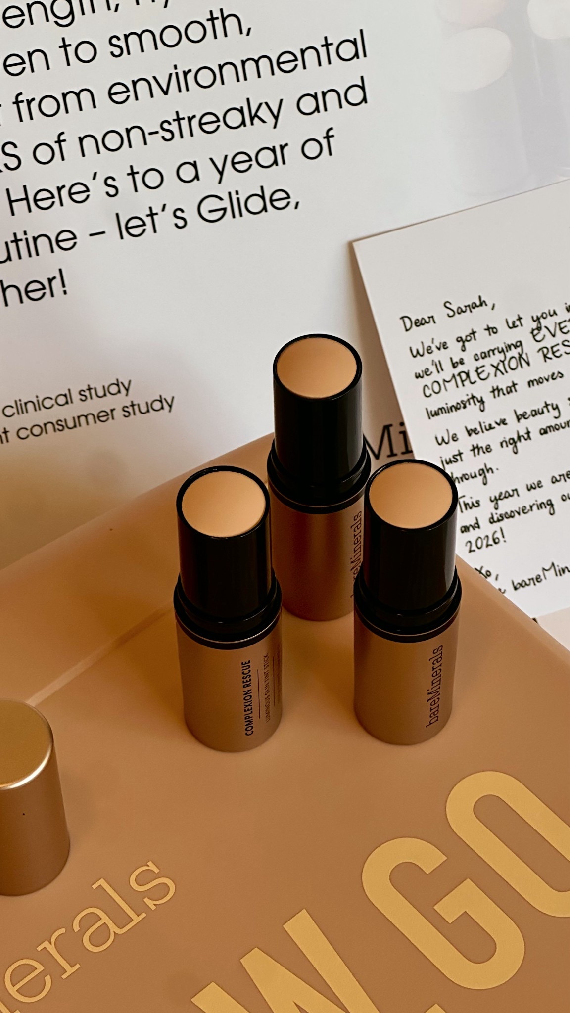 NEW! Introducing portable perfection - lumi-nous, healthy skin in a single swipe. Our latest addition to the Complexion Rescue family, this weightless skin tint stick boosts barrier strength, hydration & glow-clinically proven to smooth, soothe, and protect from environmental stressors* with 24 HRS of non-streaky and non-cakey wear.** Here's to a year of simplifying your routine - let's Gli Glow, & Go together!

#LTKBeauty #LTKselfcare #LTKgrwm