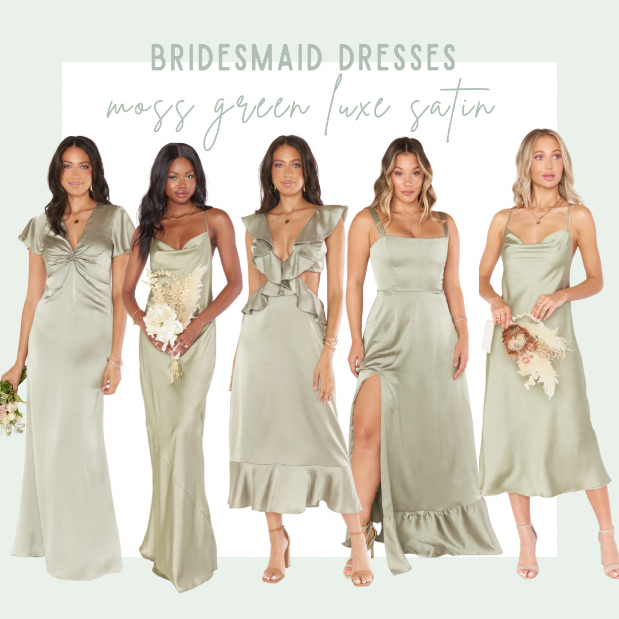 Moss green luxe bridesmaid dresses 

Show me your mumu bridesmaid dress, fall bridesmaid dress, affordable bridesmaid dress

#LTKwedding #LTKstyletip #LTKSeasonal