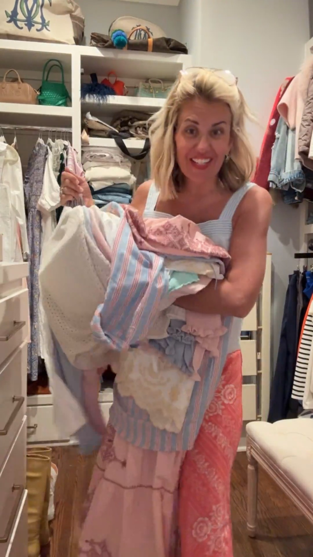 Big news…I begged and we just got a Mersea code!!! *Use Catherine15 for 15% off. 
I’ll walk you through some of my recent favorites!
Sizing: 
Jolie Tank & Maxi Skirt - xs
Catalina Sweaters - one size 
Amelia Tee - one size petite 
Pink Jeans - 25
Mini Murphy Jeans - 26
Bessie Jeans - 25
Catalina Tees - one size 
Yellow Edie Dress - small
Pink & Stripe Dresses - xs

#LTKdayinmylife #LTKmomlife #LTKOver40