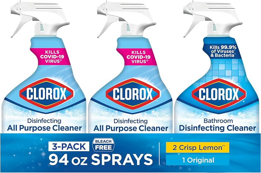 Clorox Disinfecting All-Purpose Cleaner 32 Oz and Disinfecting Bathroom Cleaner, Household Essent... | Amazon (US)